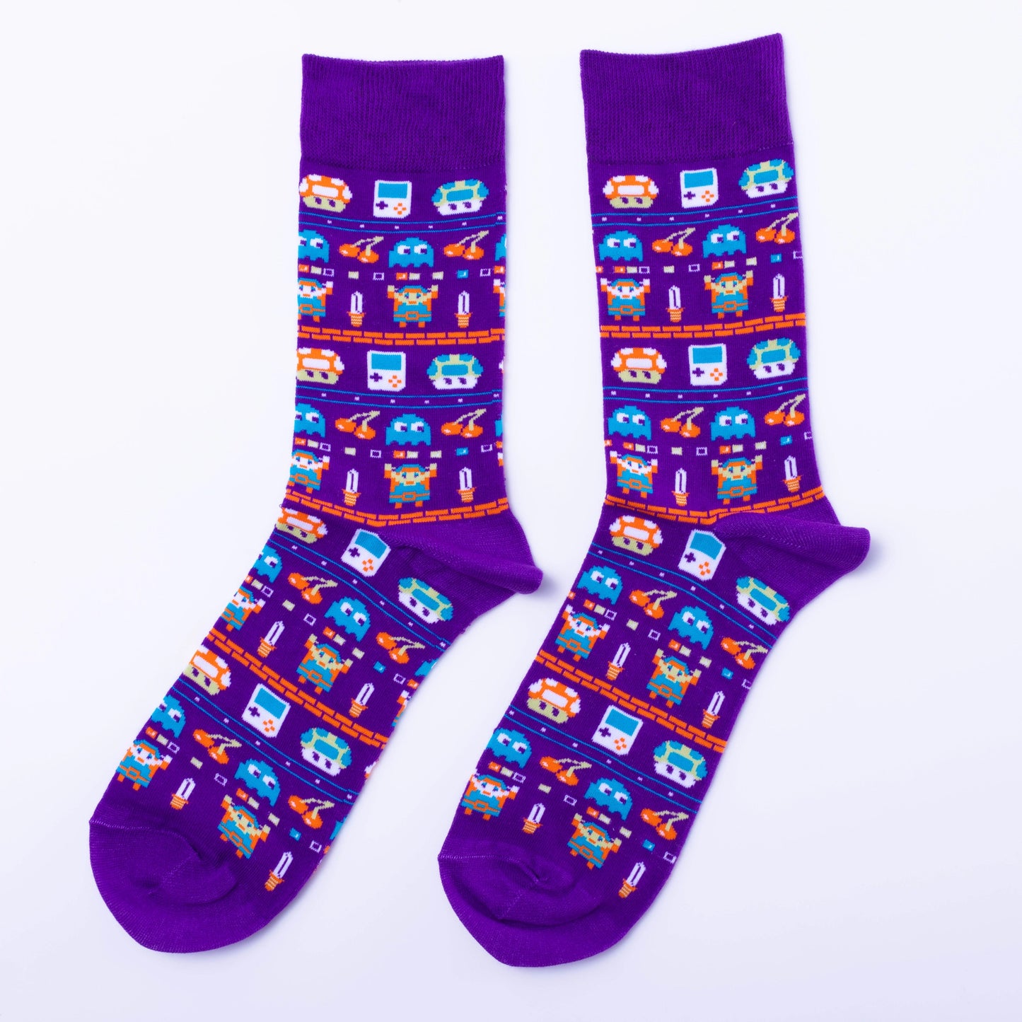 Yellow Owl Workshop - Vintage Gamer Socks - Men's Crew Retro Socks For Tech Lovers