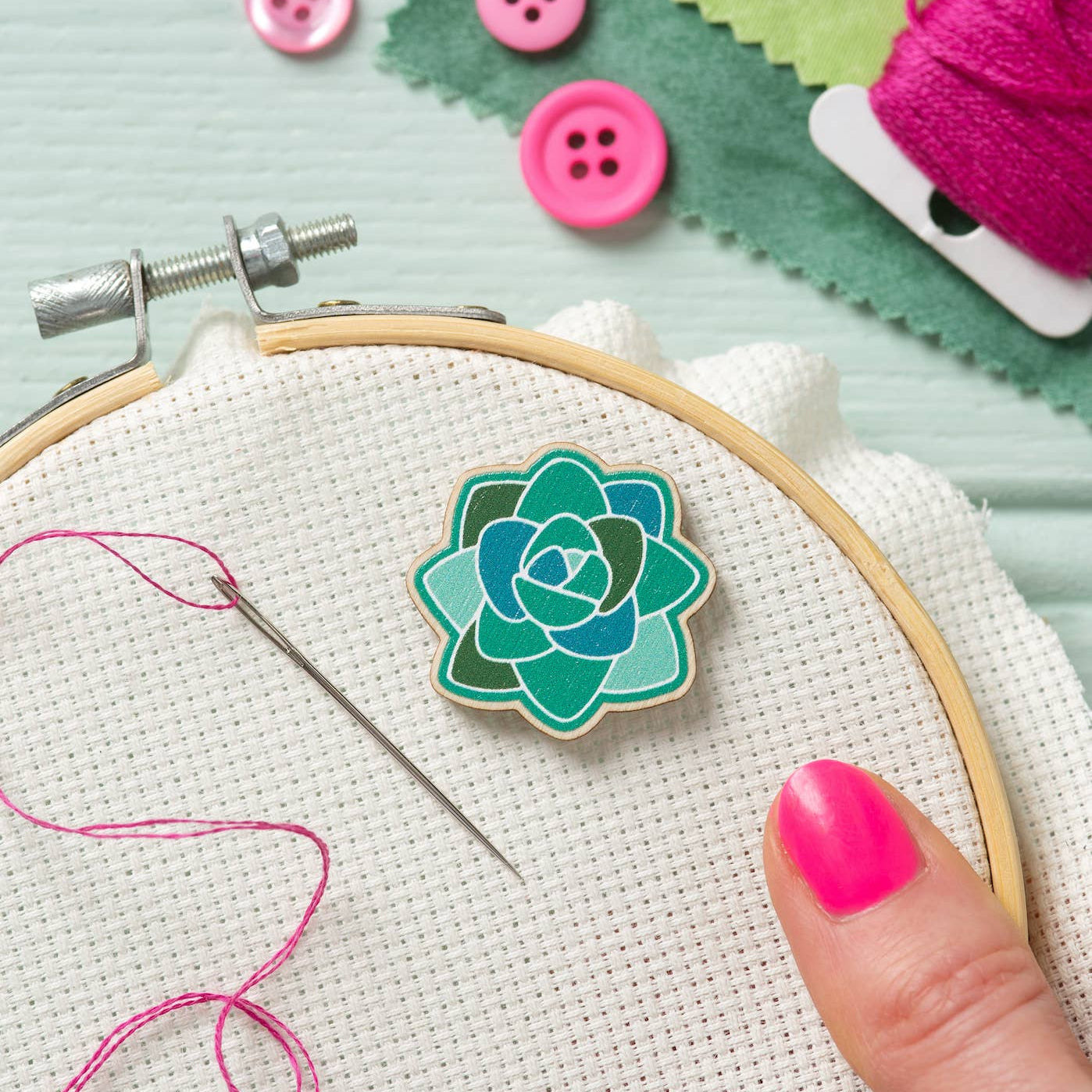 Succulent Magnetic Needle Minder