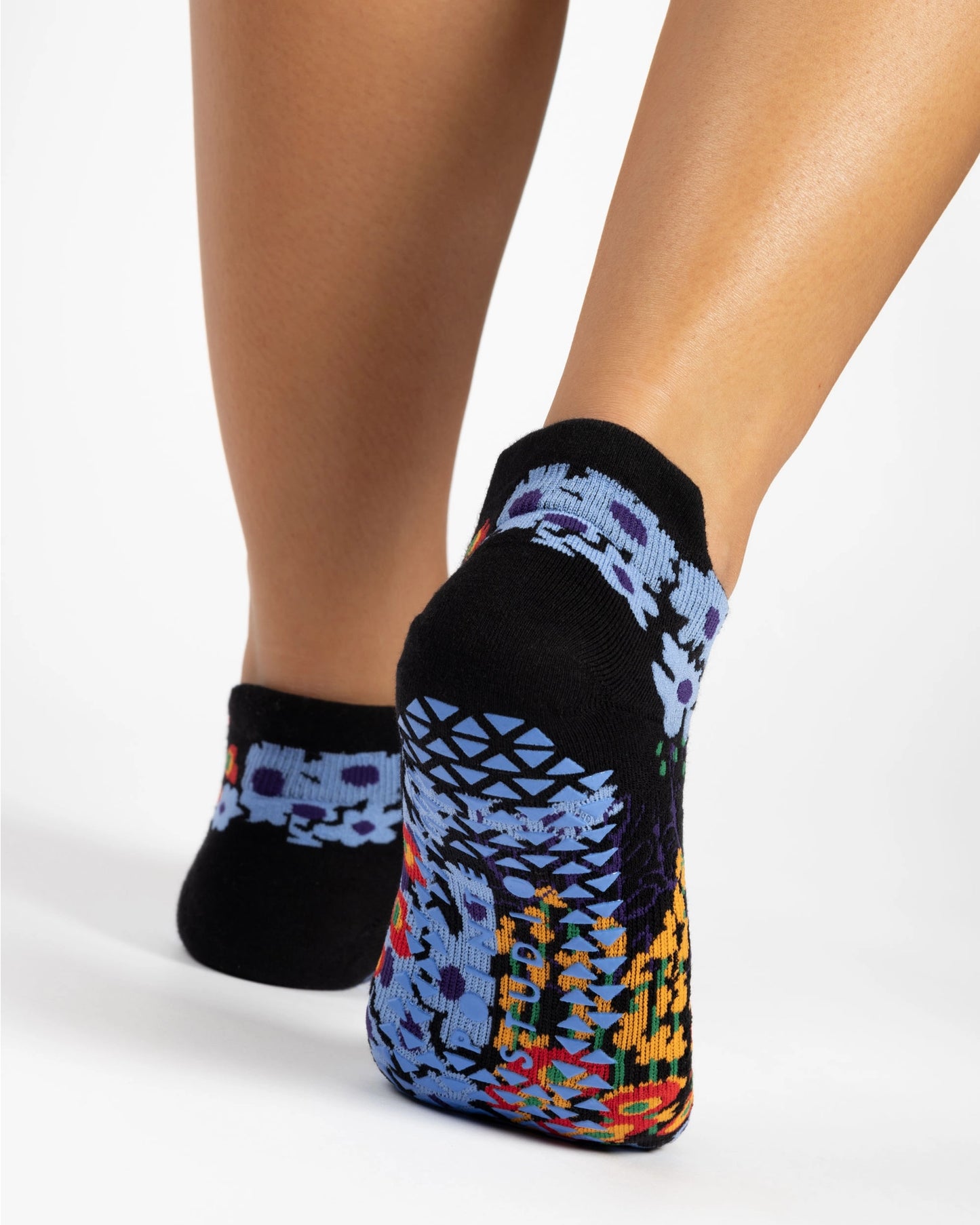 Pointe Studio - Women's Garden Full Foot Grip Sock Blue