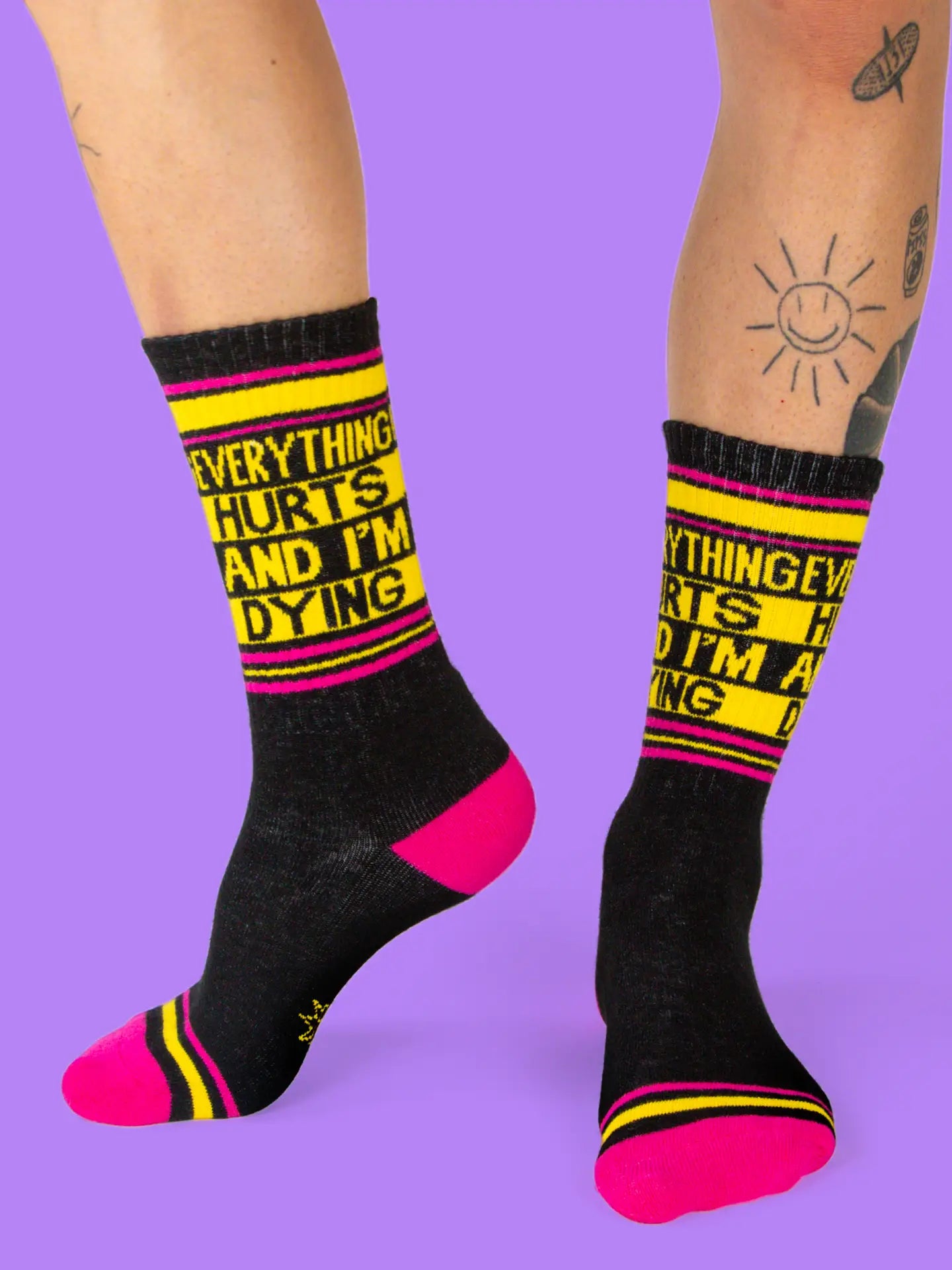 Gumball Poodle - Everything Hurts and I'm Dying Gym Crew Socks