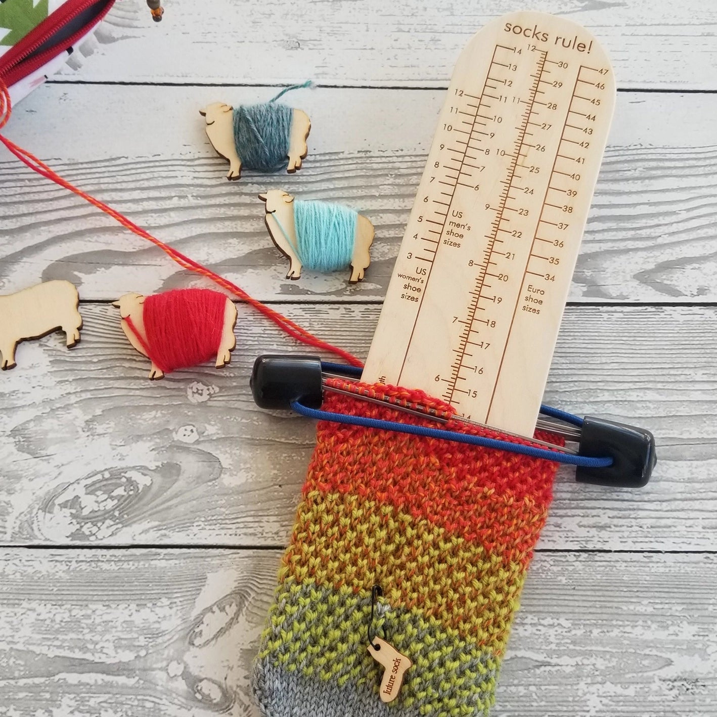 Adult Sock Measuring Ruler