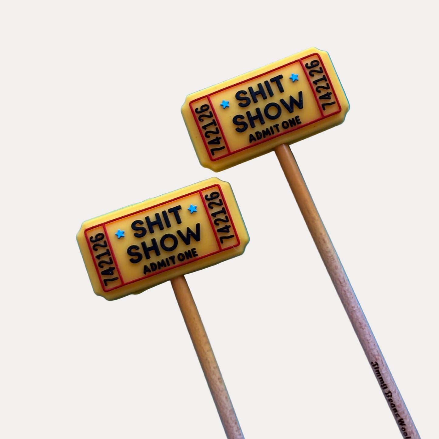 Ticket to the Shit Show Knitting Needle Point Protectors