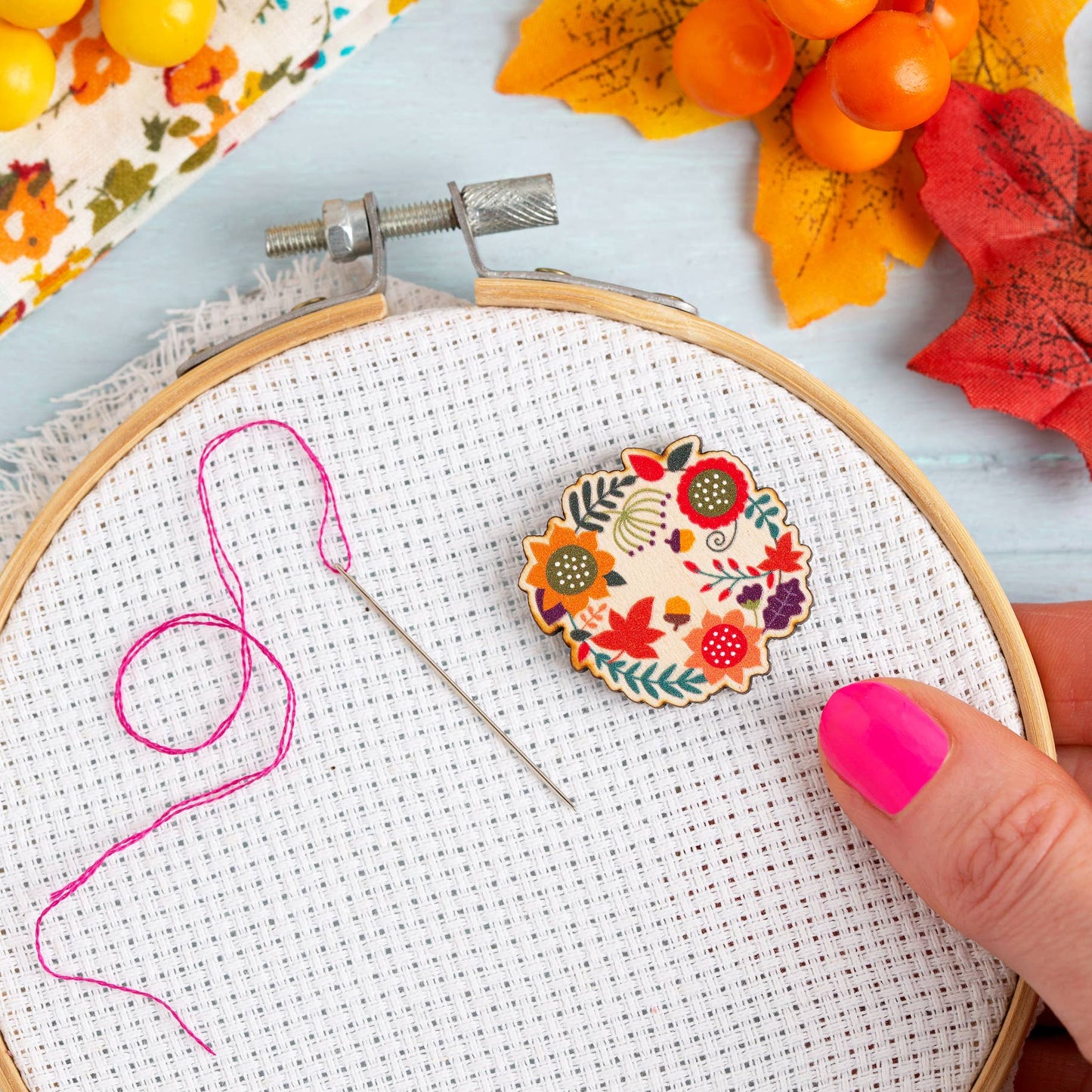 Autumn Leaves Needle Minder