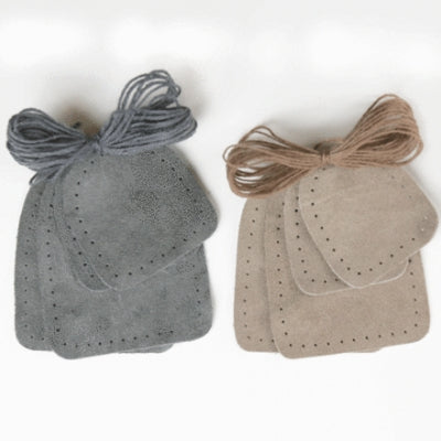 Suede Slipper Soles- Gray