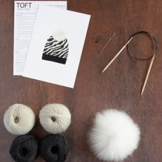 Toft Knit Hat Kit- Zebra
