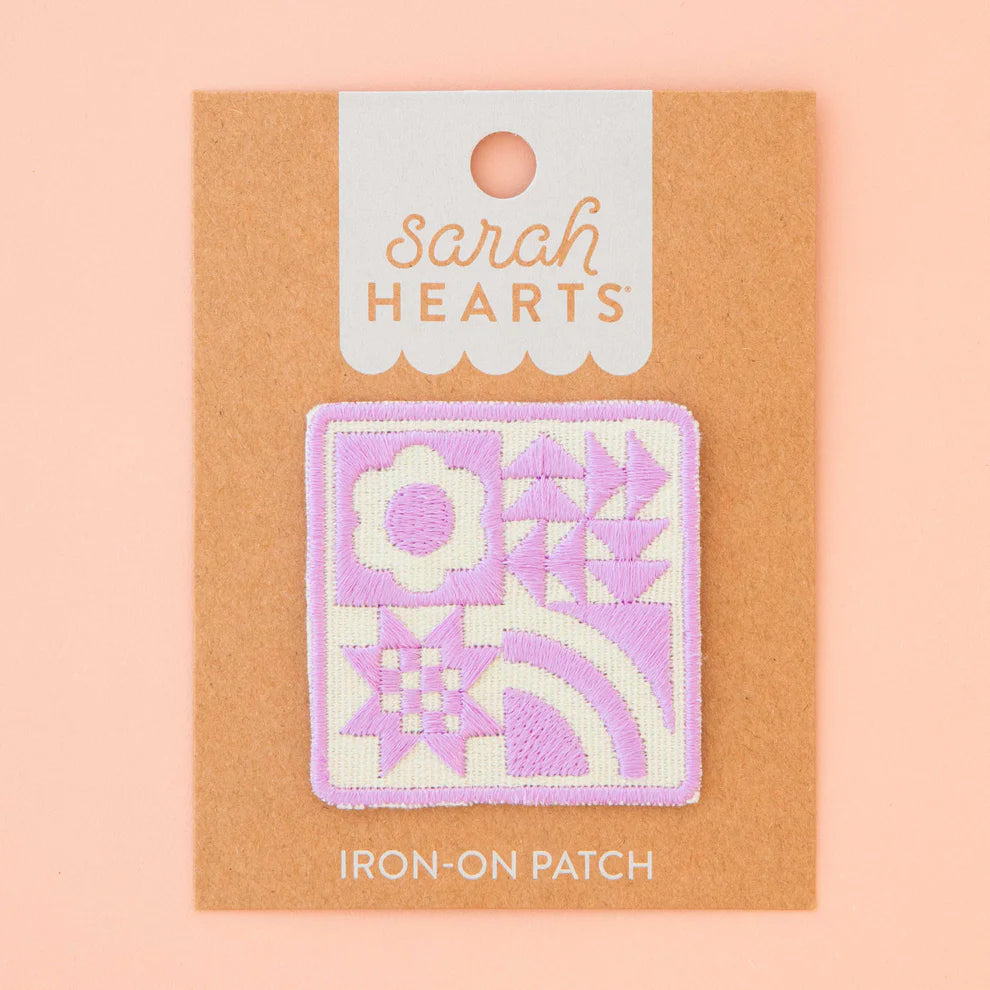 Sarah Hearts Iron-on-Patches