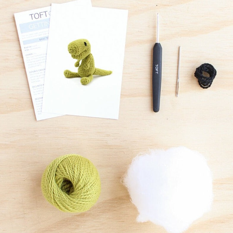 Toft Mini Crochet Kit-Mini Gregor the T-Rex