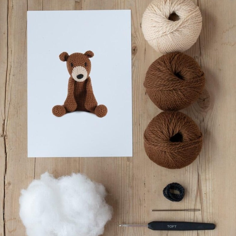 Toft Crochet Kit- Penelope the Brown Bear Kit