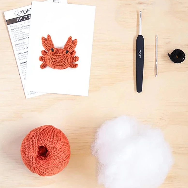 Toft Mini Crochet Kit- Cedric the Crab (Coral)