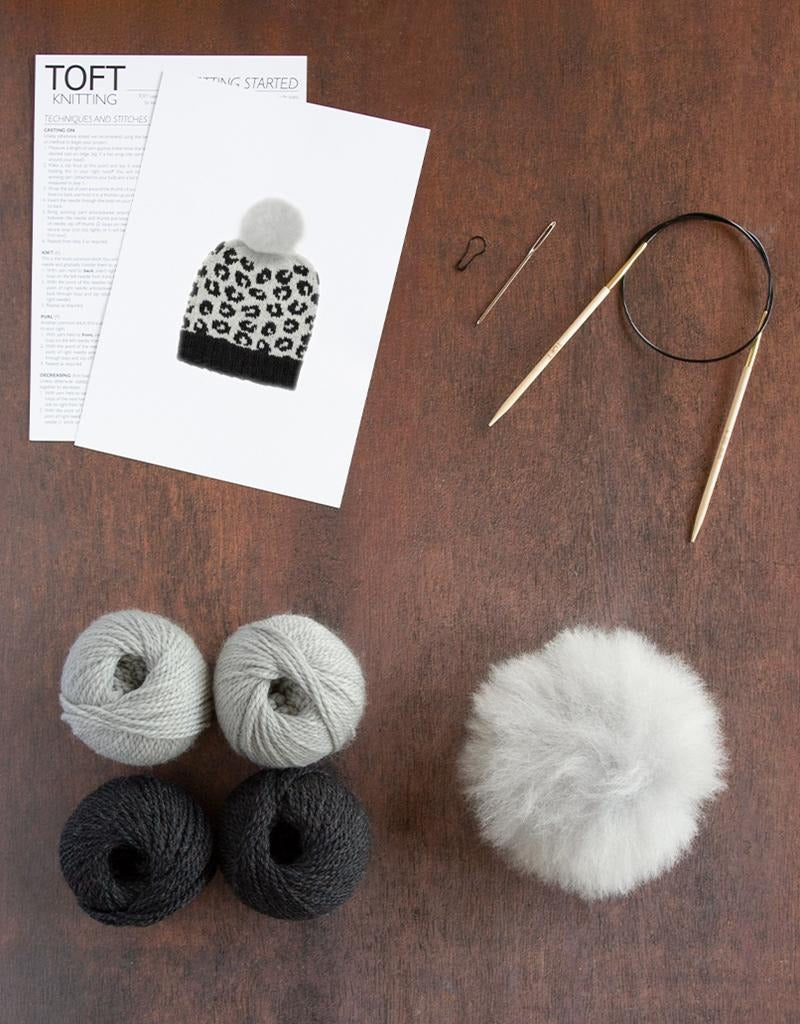 Toft Knit Hat Kit- Snow Leopard
