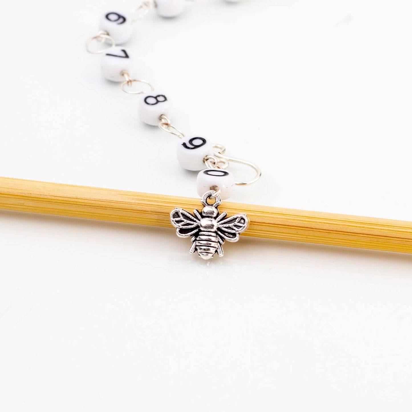 Twice Sheared Sheep Little Silver Bee Chain Row Counter