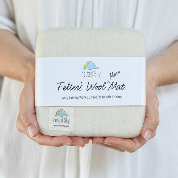 Felted Sky Mini Wool Mat