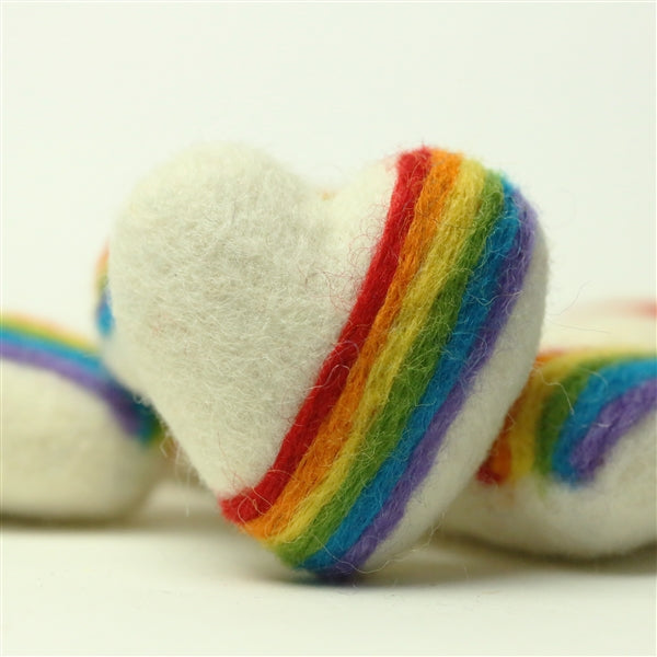 Felt Heart Rainbow