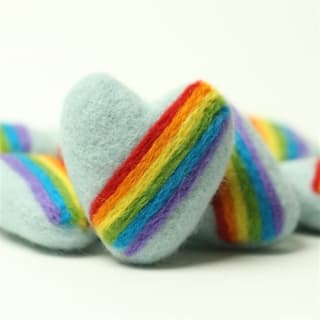Felt Heart Rainbow