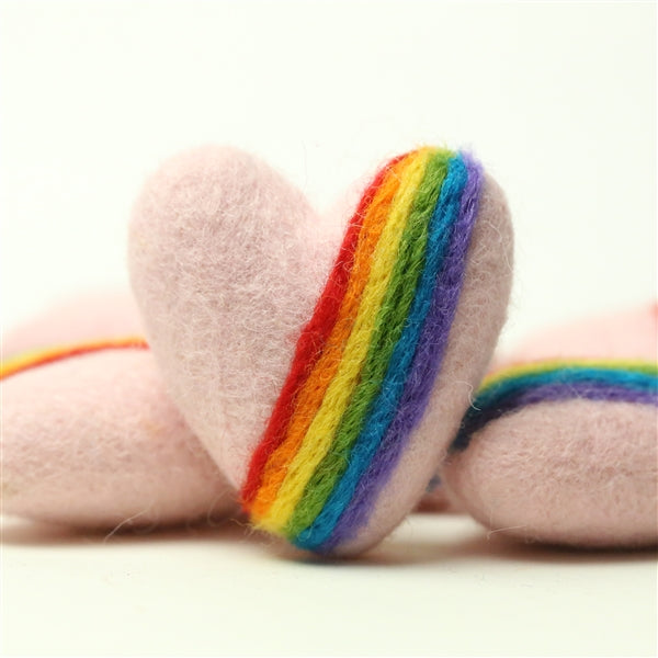 Felt Heart Rainbow