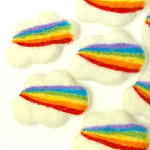 Felt Cloud with Rainbow