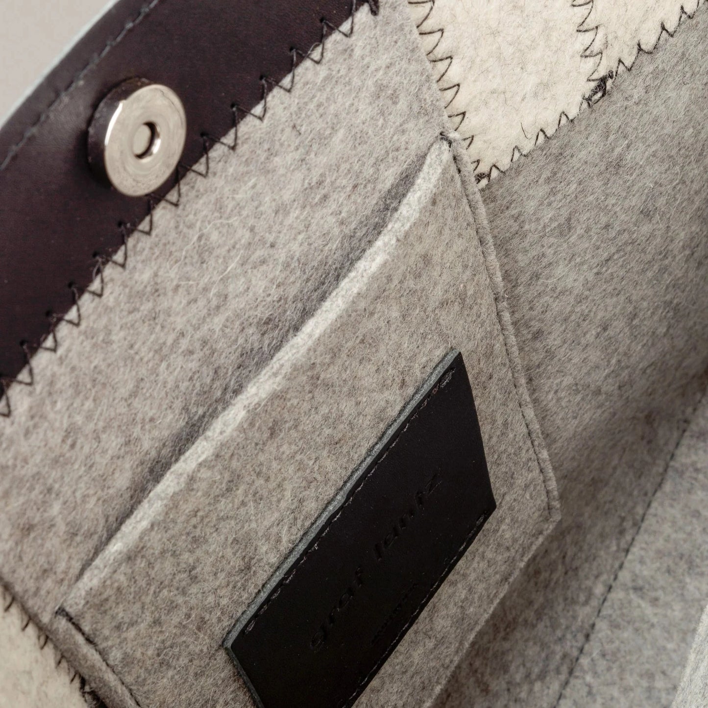 Granite & Heather White & Black Jaunt Merino Wool Tote