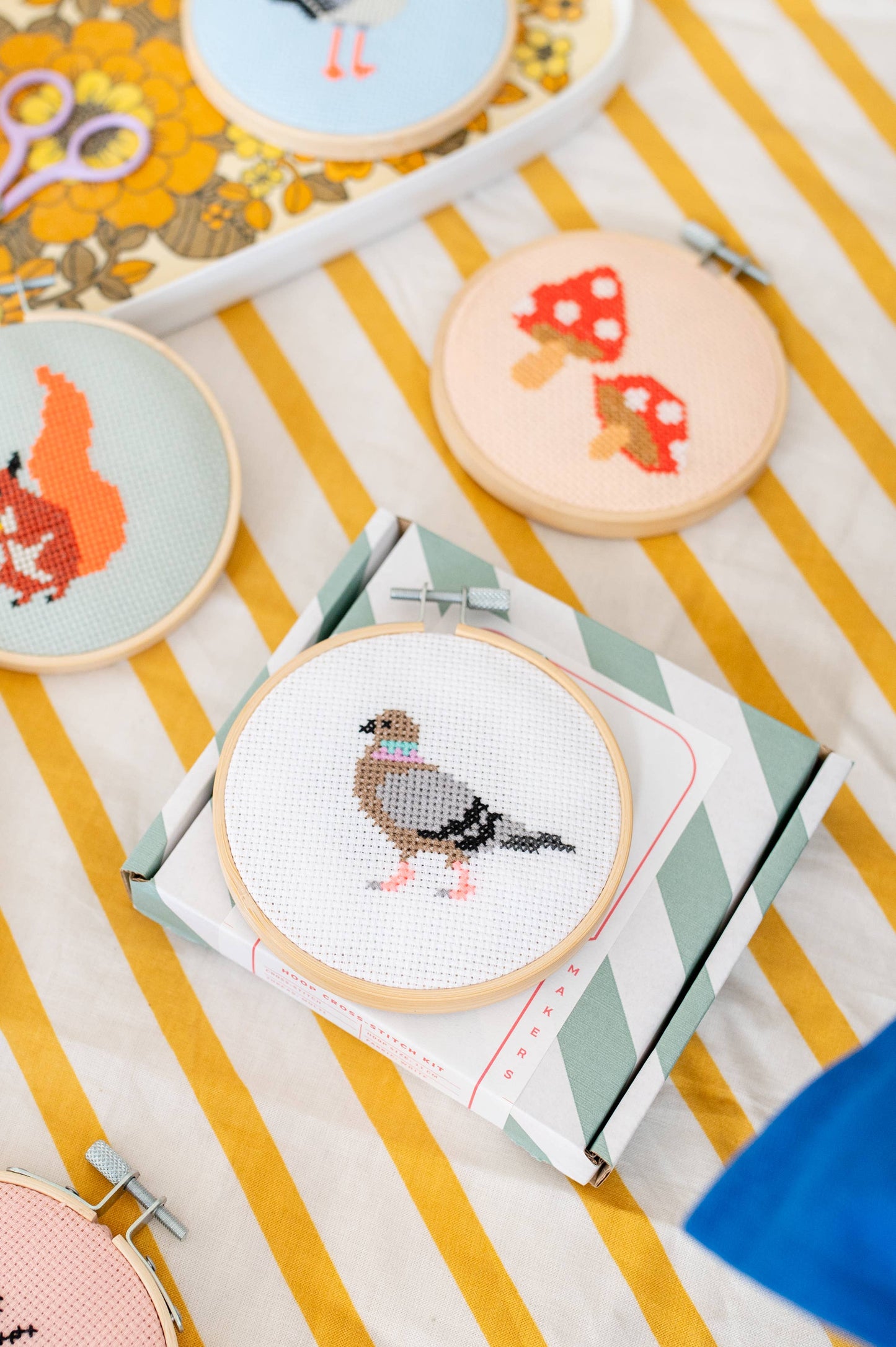 Cotton Clara Pigeon Cross Stitch Kit