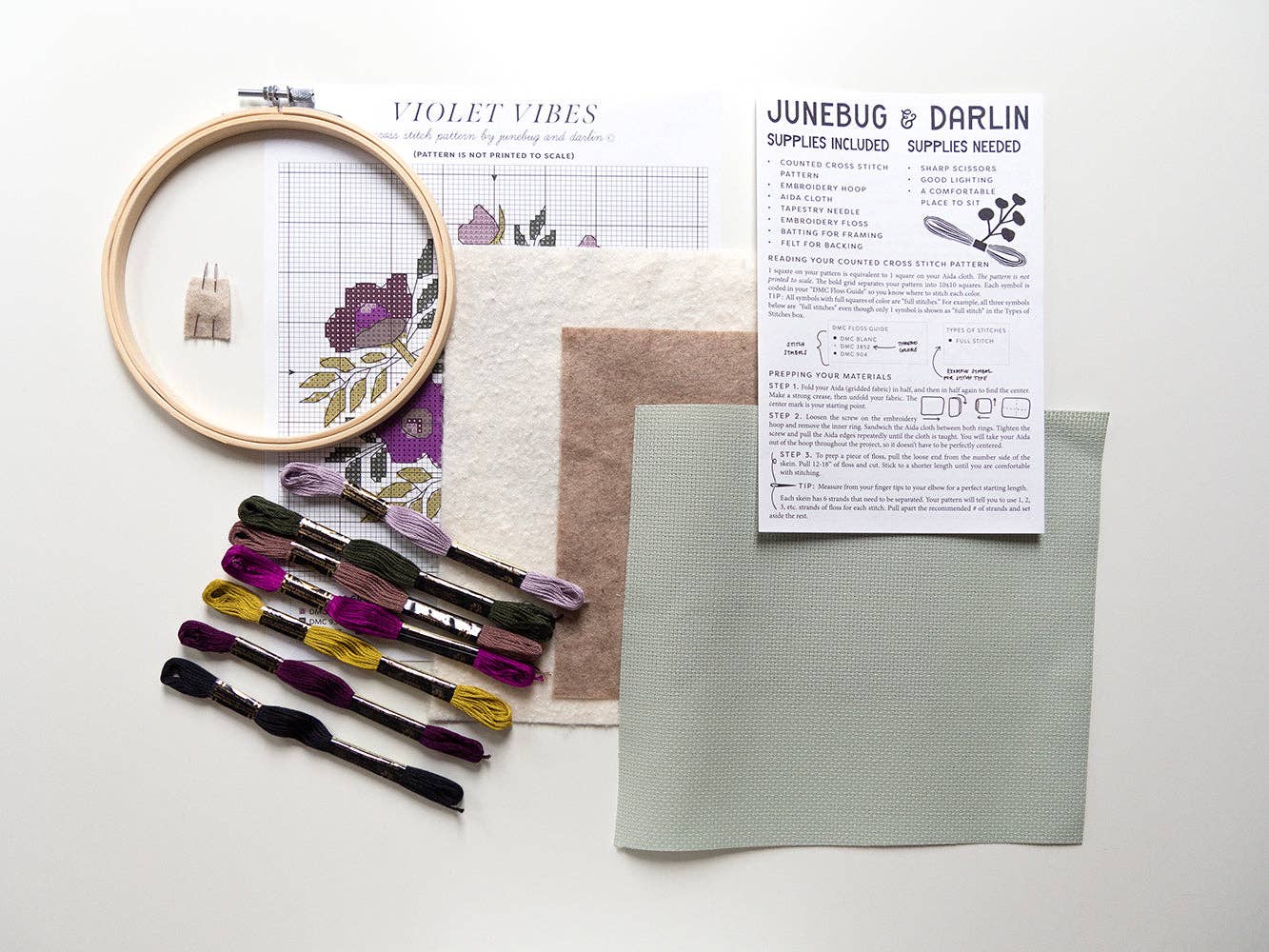Violet Vibes Cross Stitch Kit