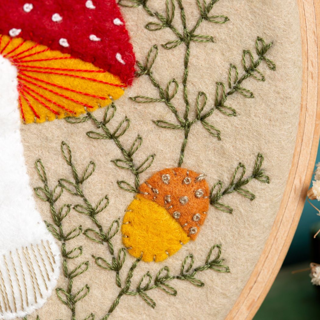 Corinne Lapierre Toadstool Appliqué Hoop Craft Kit