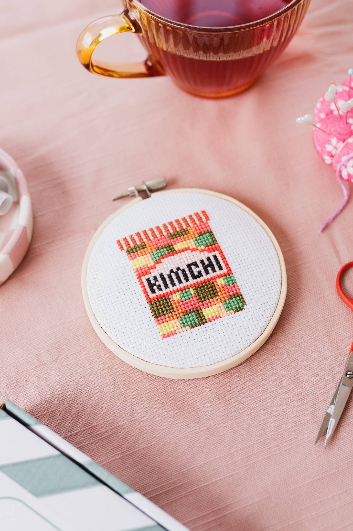 Cotton Clara Kimchi Cross Stitch Kit