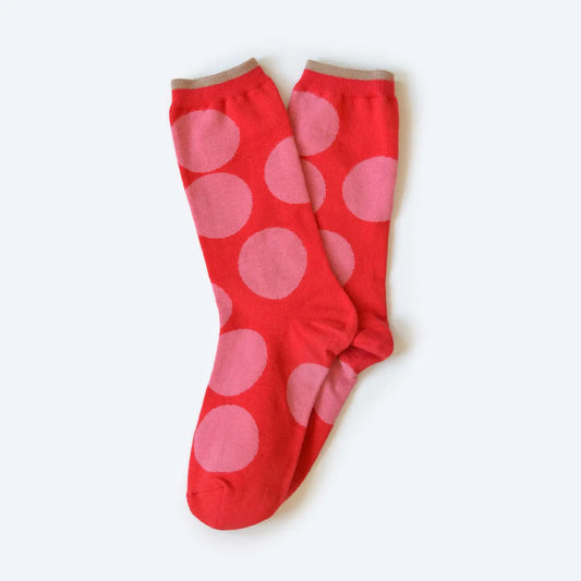 Hooray Sock Co. - Big Dot Red Sock Small (Women's 4 - 10)