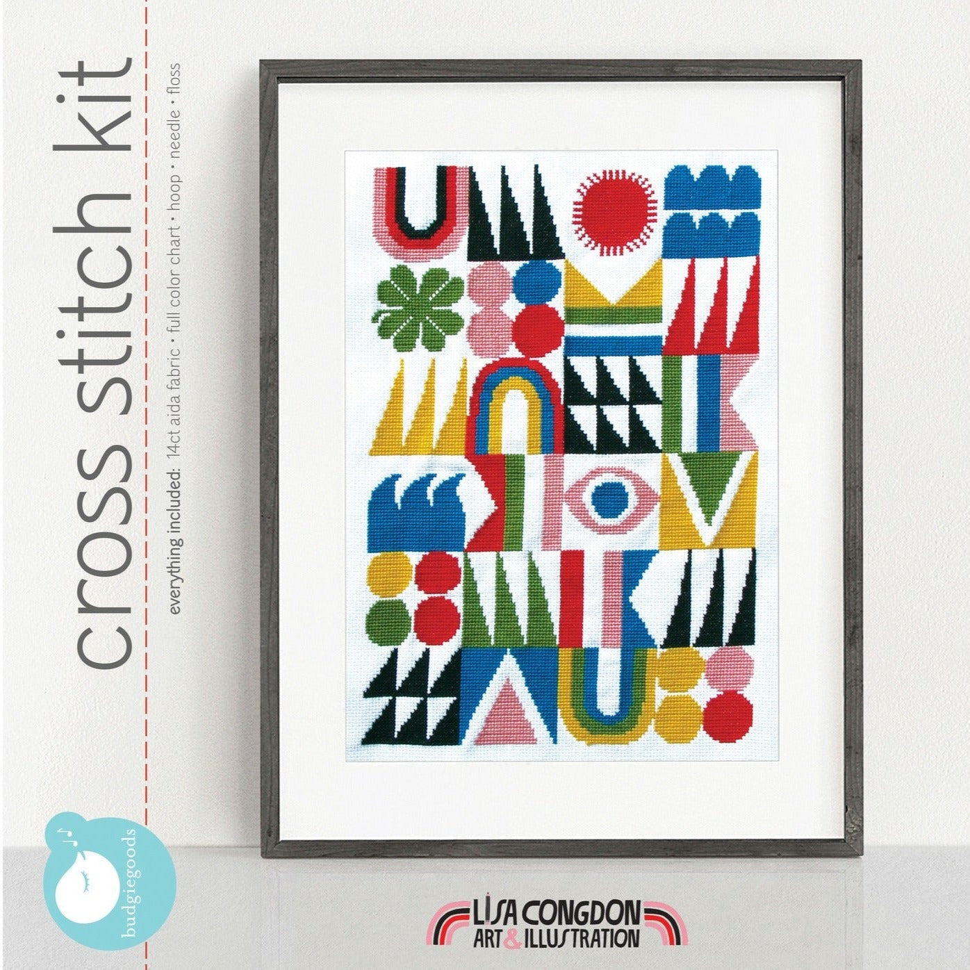 Budgie Goods Lisa Congdon Brightside Cross Stitch Kit