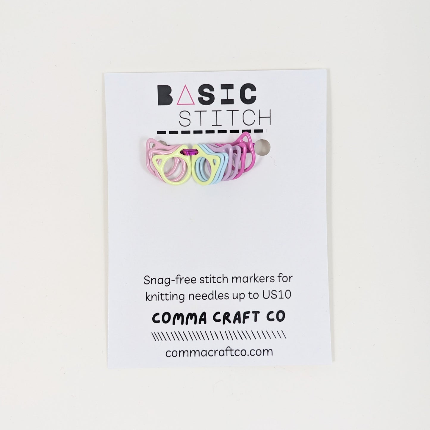 Comma Craft Basic Stitch Markers Cat - Regular Purple