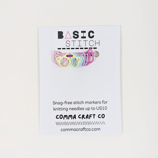 Comma Craft Basic Stitch Markers Cat - Regular Purple