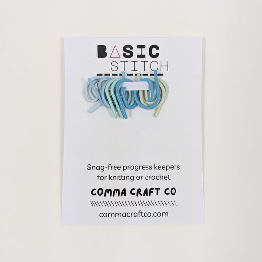 Comma Craft Basic Stitch Markers P Markers - Green