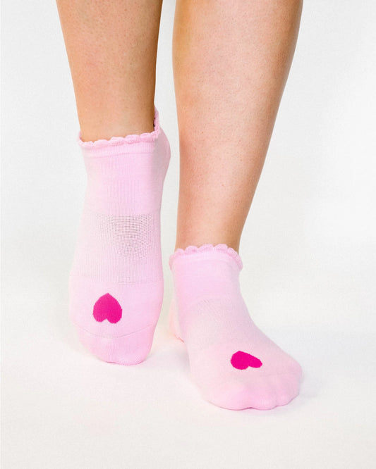 Pointe Studio -  Women's Love Full Foot Grip Sock Pink