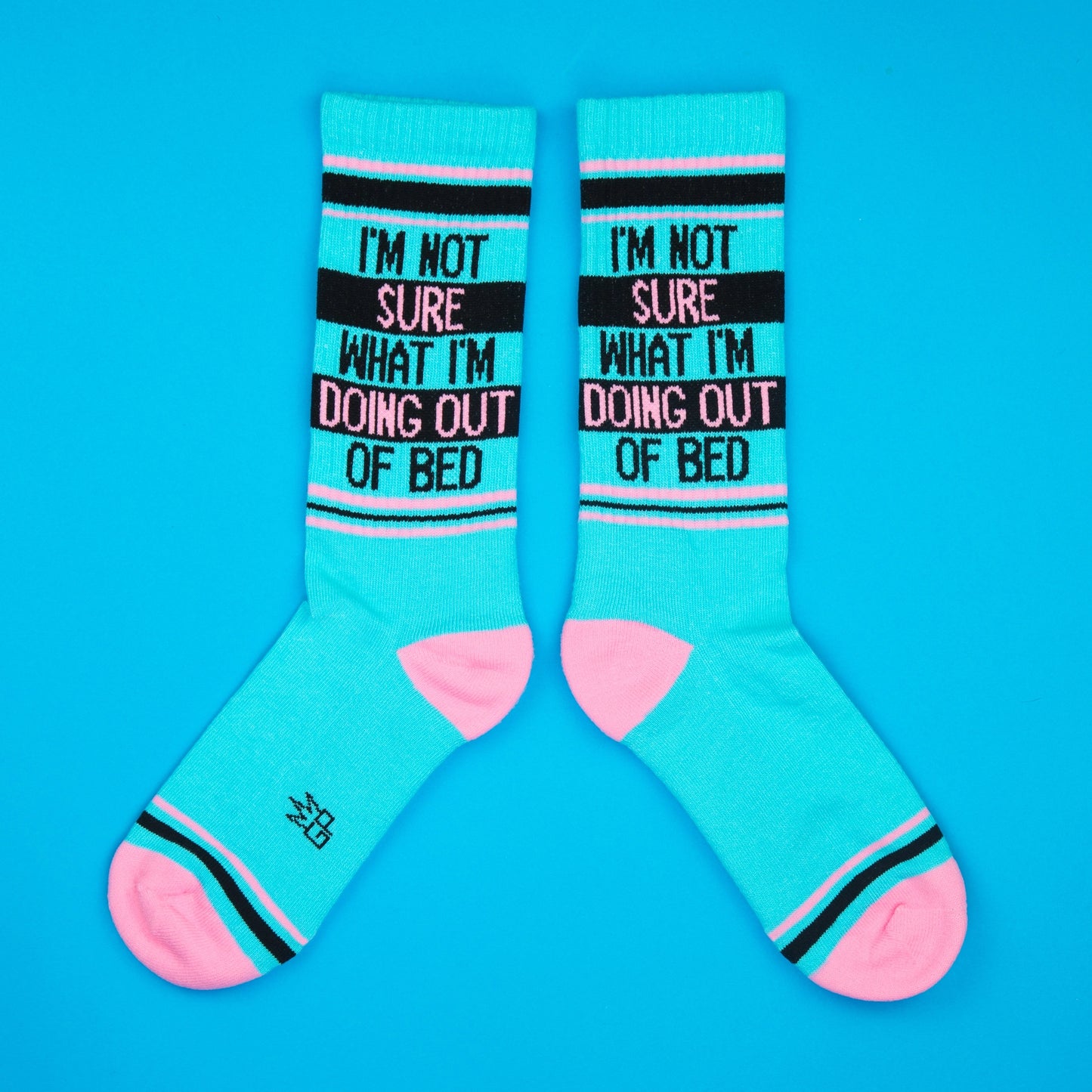 Gumball Poodle - I'm Not Sure What I'm Doing Out of Bed Gym Crew Socks