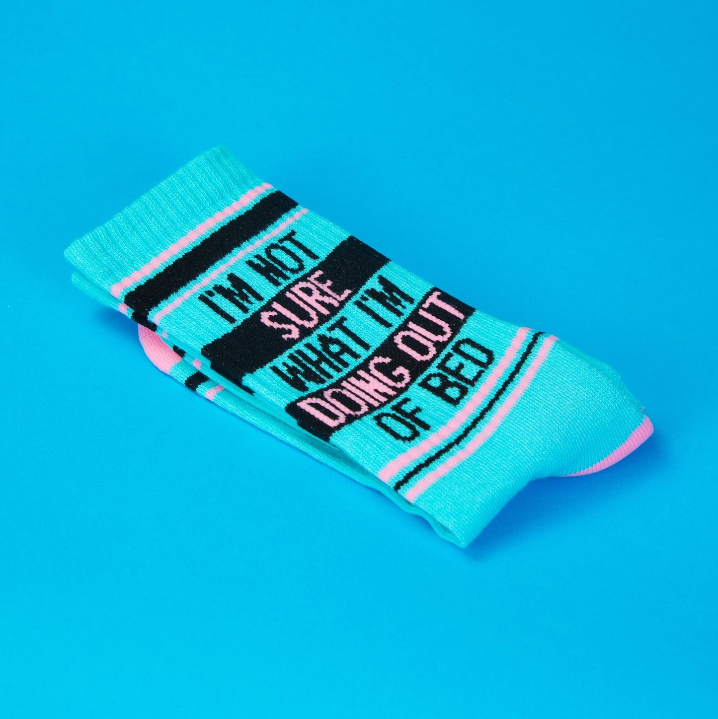Gumball Poodle - I'm Not Sure What I'm Doing Out of Bed Gym Crew Socks