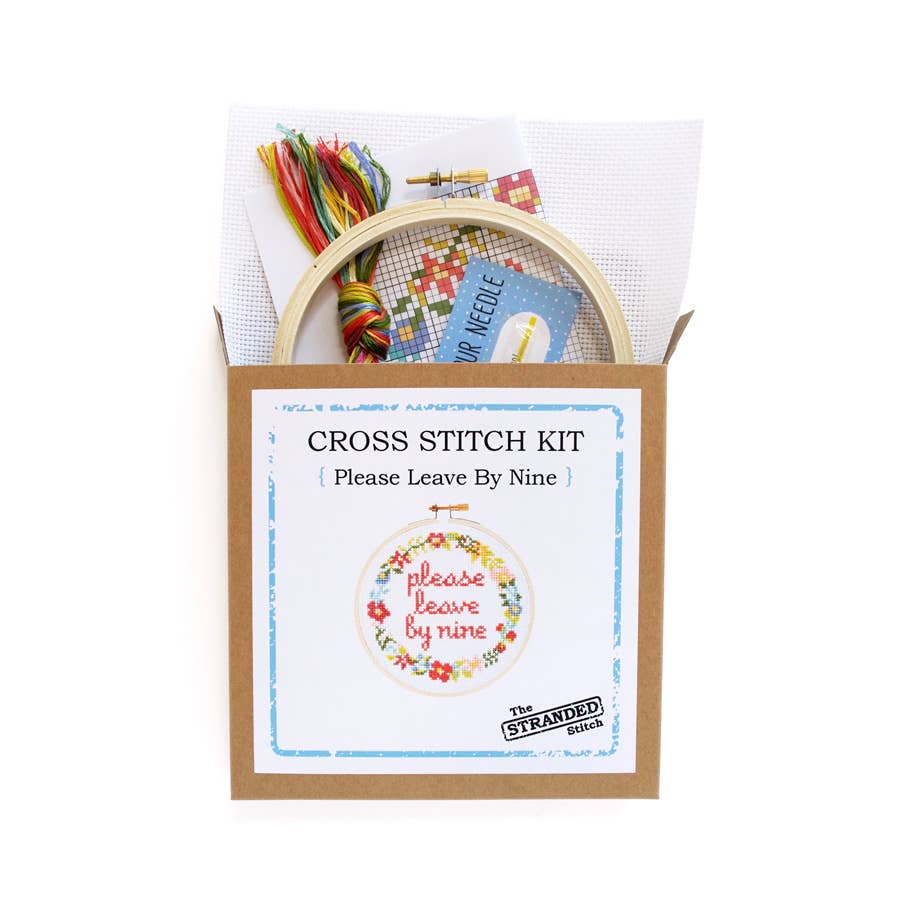 Stranded Stitch Please Leave By Nine Cross Stitch Kit
