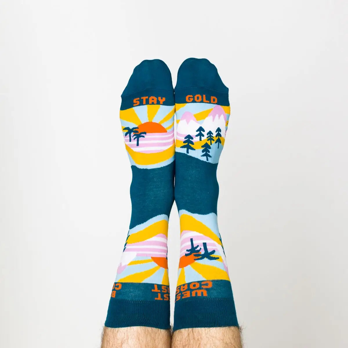 Yellow Owl Workshop - Men's Socks - West Coast Best Coast - Coastal Gift