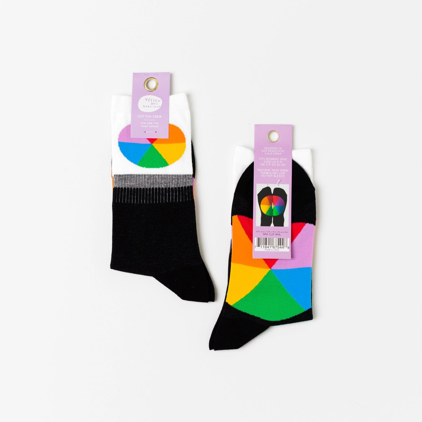 Yellow Owl Workshop - Women's - Color Wheel Crew Socks