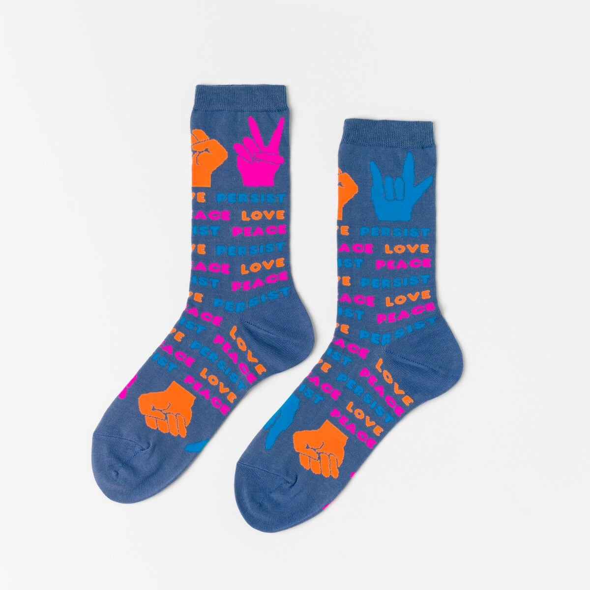 Yellow Owl Workshop - Women's - Love Peace Persist Crew Socks