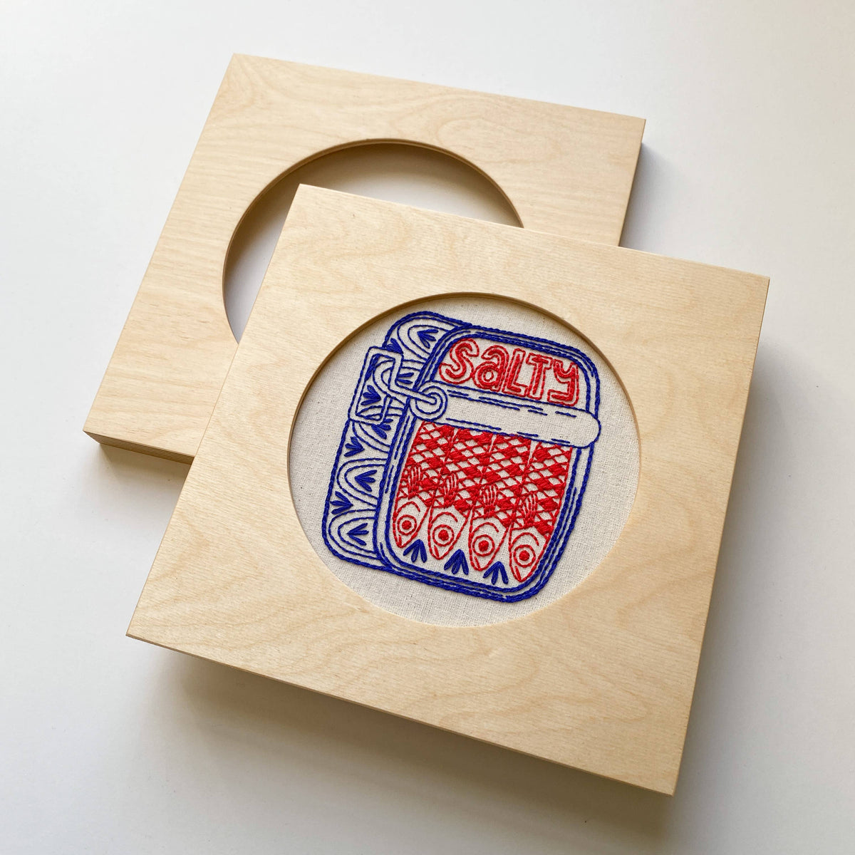 Modern Embroidery Hoop Frame for 6" Hoops: Caramel / Square