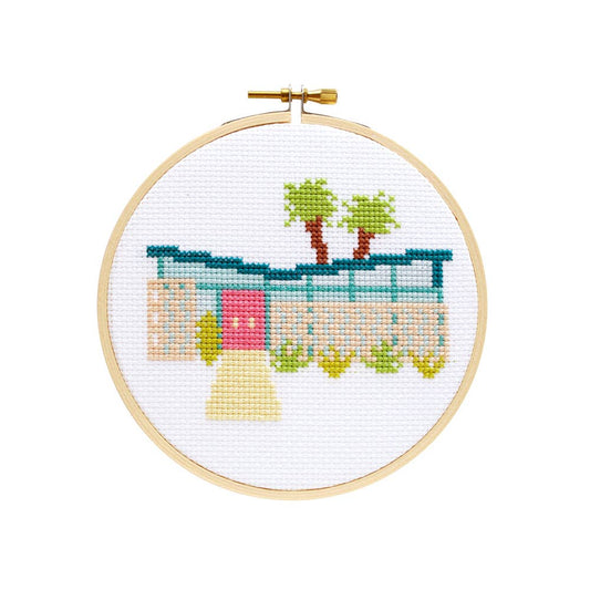 Stranded Stitch Palm Springs Getaway DIY Cross Stitch Kit