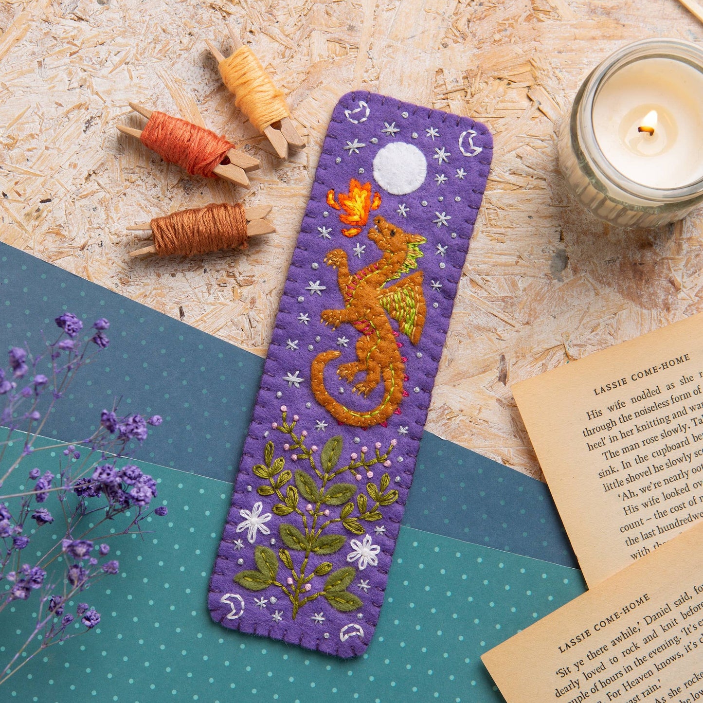 Dragon Bookmark Complete Felt Craft Kit