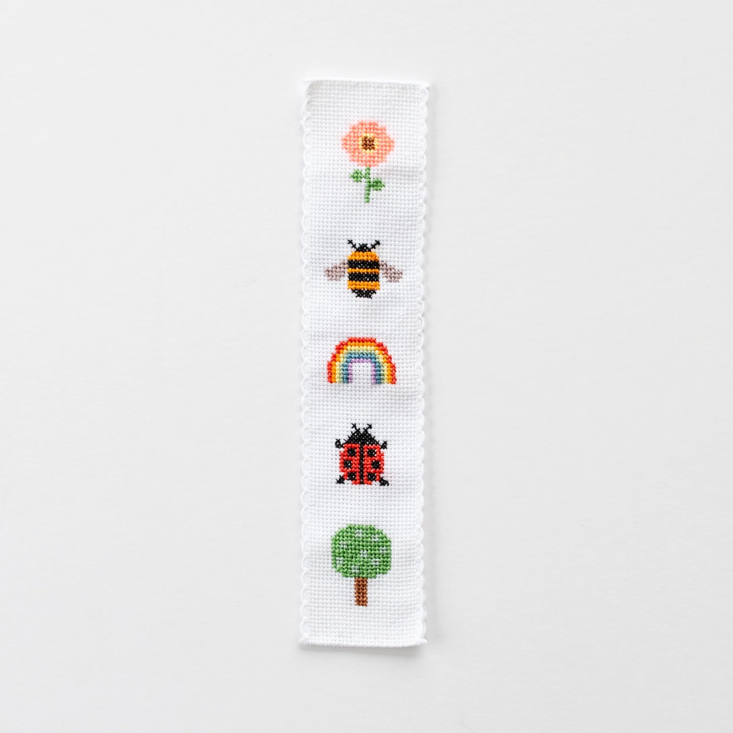 Cotton Clara Beginner Nature Rainbow Cross Stitch Bookmark Kit
