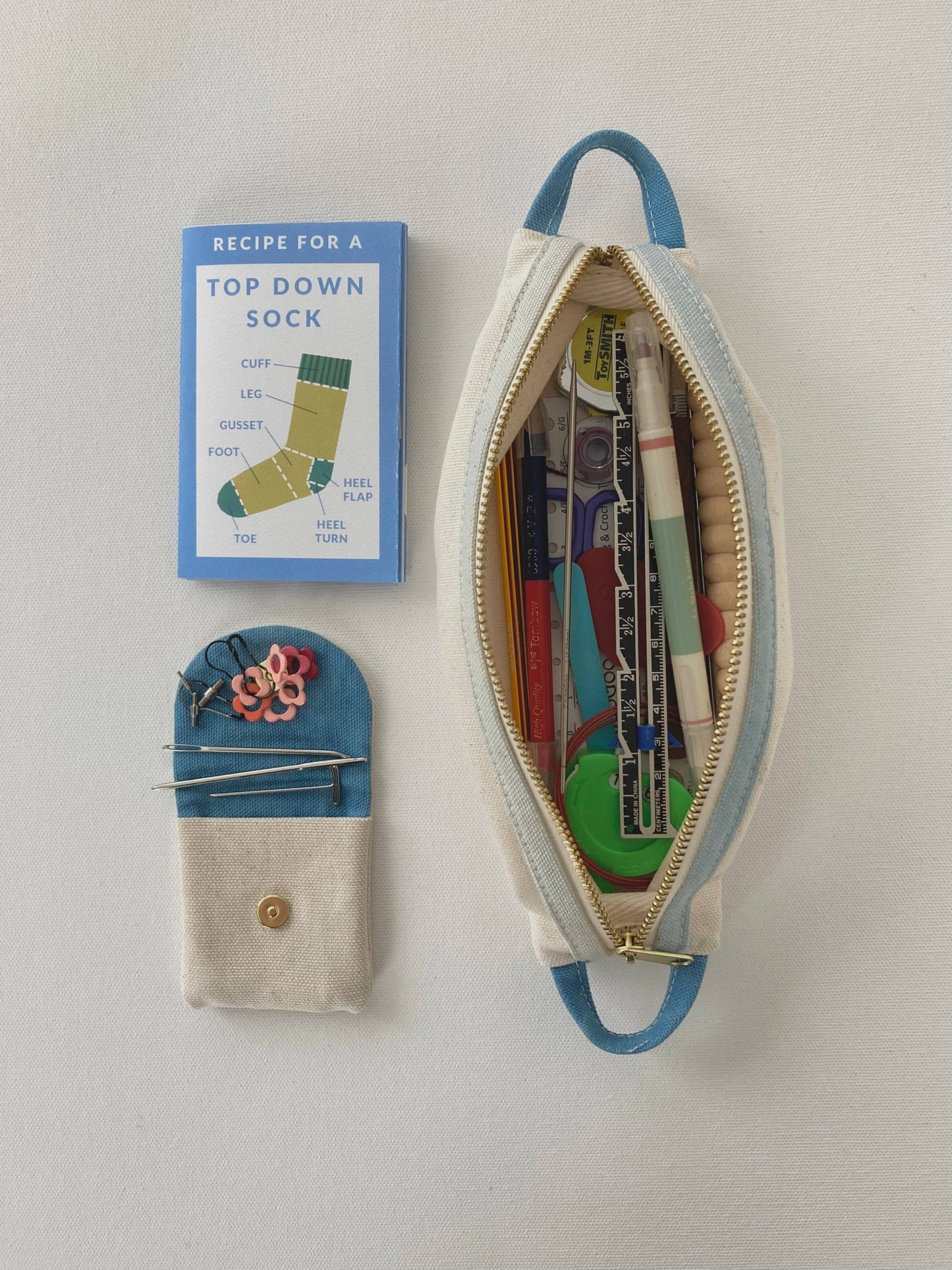 Sunday Sewing Line Pouch - Blues