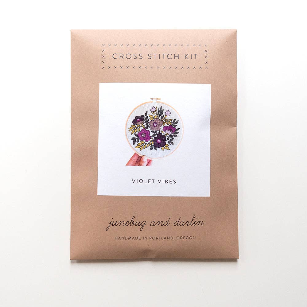 Violet Vibes Cross Stitch Kit