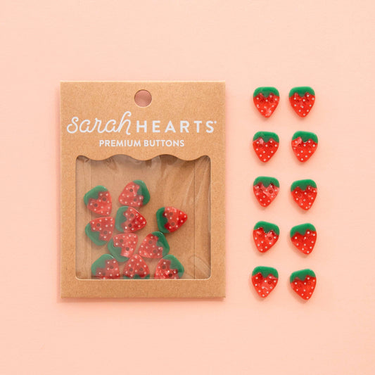 Sarah Hearts Strawberry Buttons