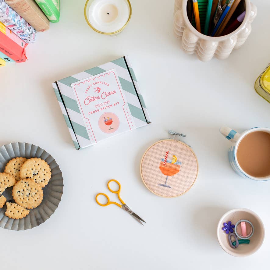 Cotton Clara Aperol Cocktail Cross Stitch Kit