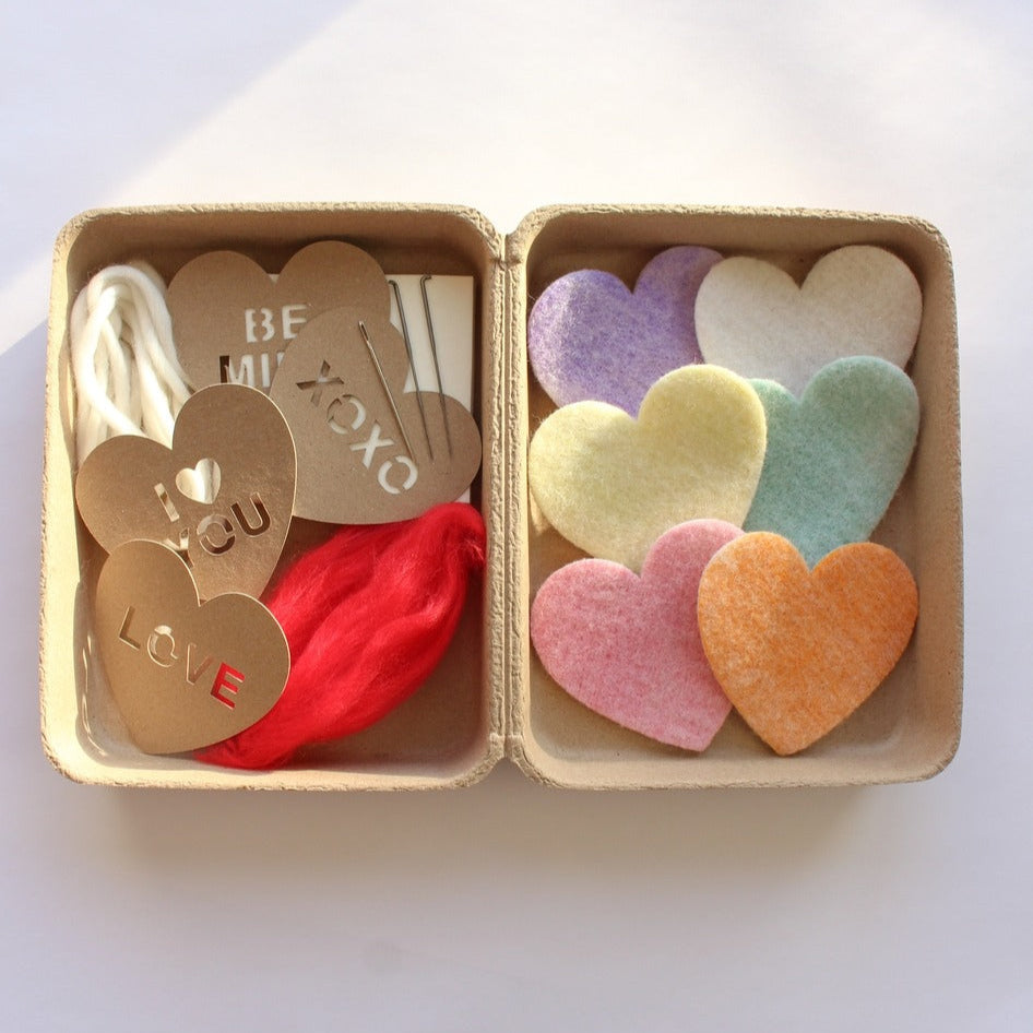 Sheep Creek Studio Candy Hearts Felting Craft Kit