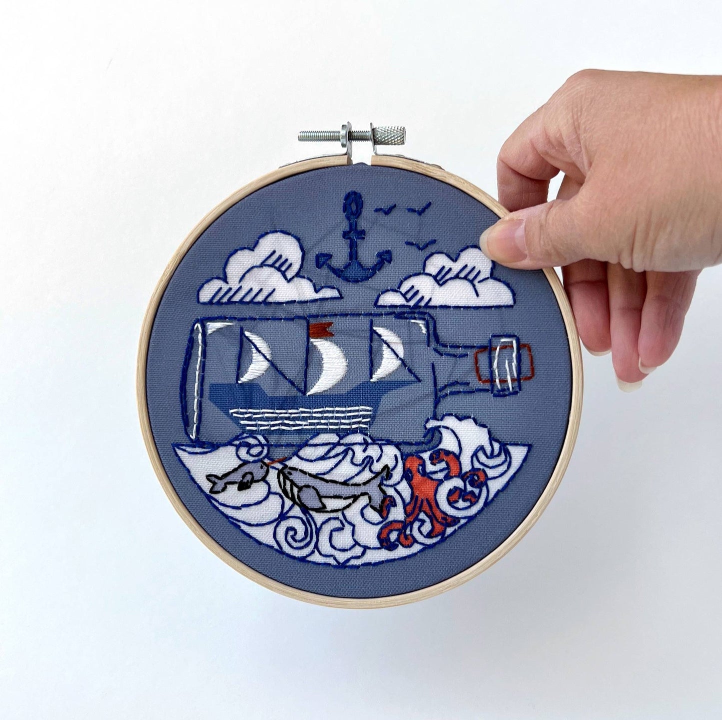Rikrack Ship Embroidery Kit