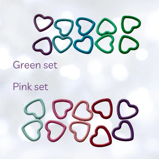 Comma Craft Co Basic Stitch Snag-Free Stitch Markers - Hearts