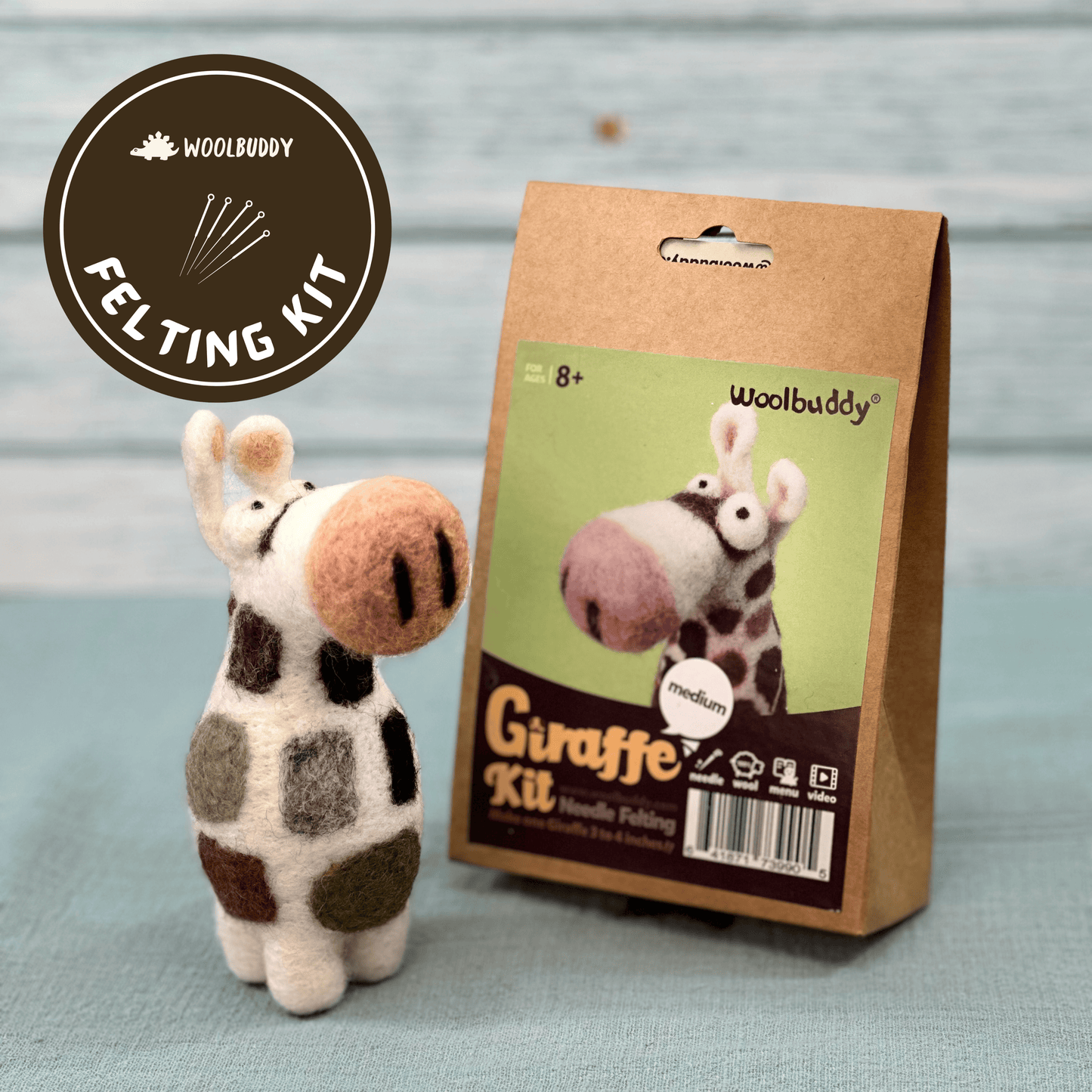 Woolbuddy DIY Needle Felting Kit - Giraffe