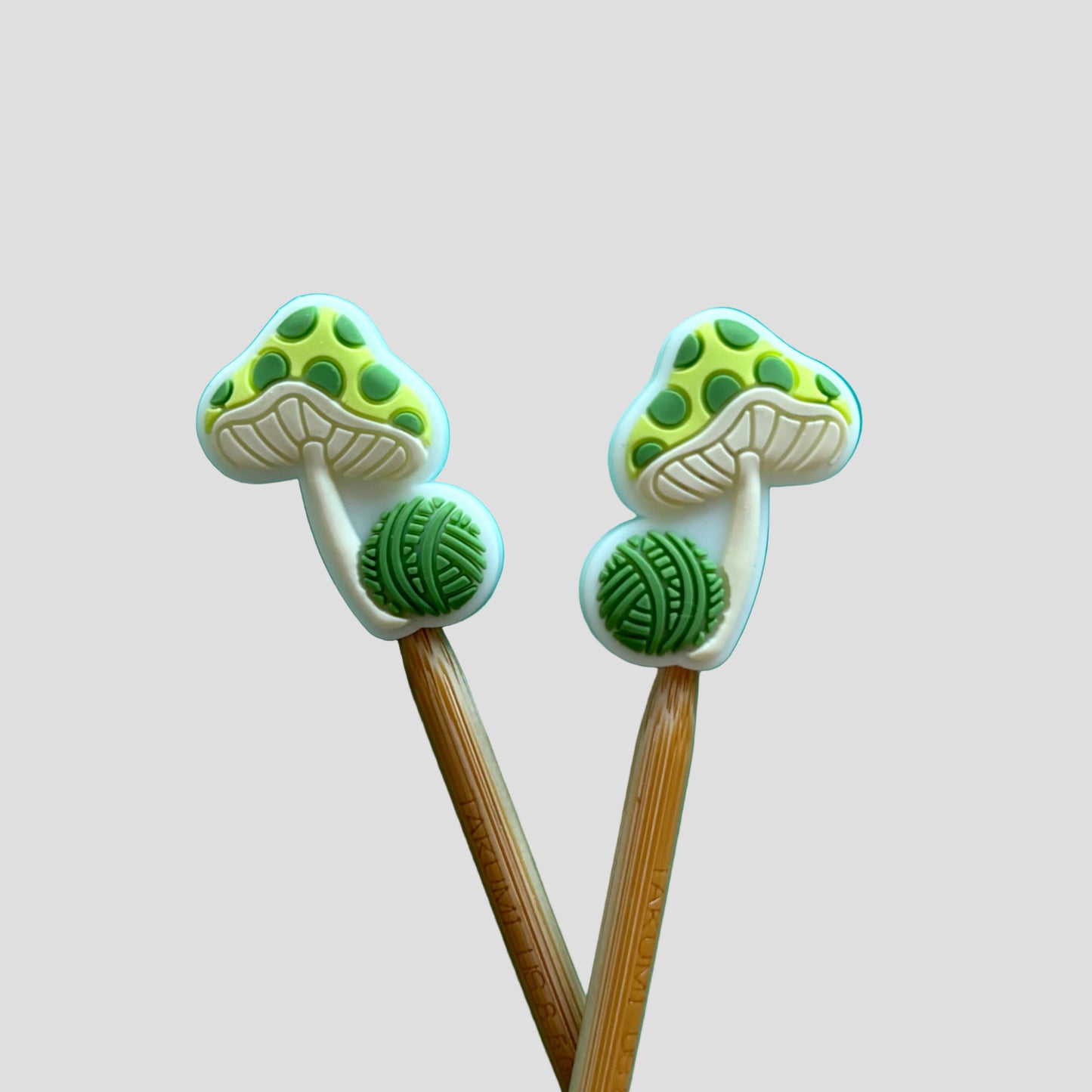 Mushroom Yarn Ball Knitting Needle Point Protectors